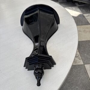 Gloss Black Wood Display Wall Mounted Corbel Shelf - 16"